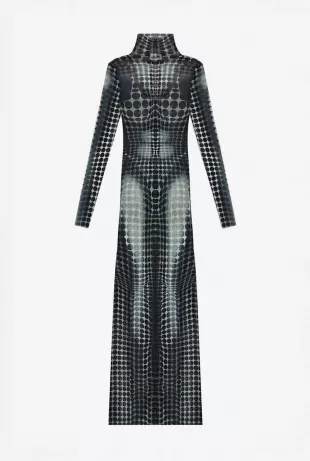 House of CB - Viola Long Sleeve Faux Leather Midi Dress