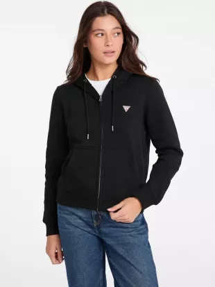 Mini Patch Zip Up Sweatshirt