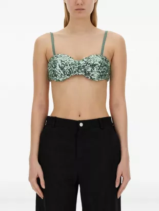 Jeans Sequin Embellished Top