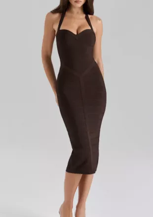 House of CB - Tiana Corset Satin Dress