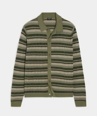 Silk Cotton Sweater Polo