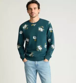 Embroidered French Terry Crew