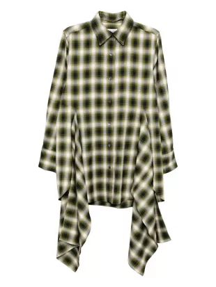 Cascade Front Shirt Dress