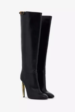 Leather Knee-High Boots