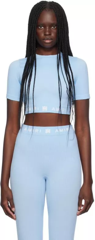 Women’s Blue MA Ribbed Seamless Top