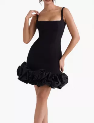 Lilou Ruffle Square Neck Minidress