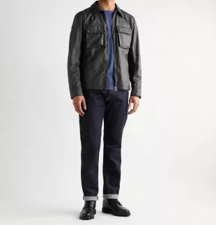 Dunstall Waxed Cotton Jacket Olive Overshirt