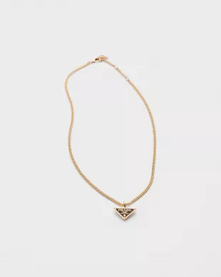 Gold/black/white Eternal Gold Pendant Necklace