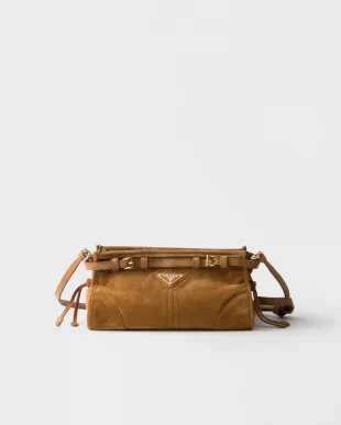 Brown Suede Bonnie Shoulder Bag