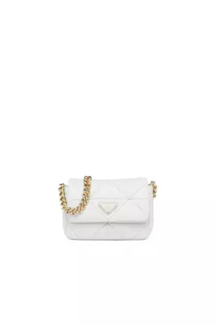 System Triangle Quilted Napa Mini Shoulder Bag