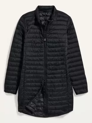 Go-H20 Water Resistant Long Narrow Channel Puffer Jacket