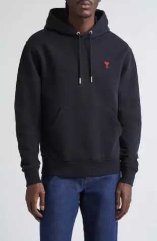 Embroidered Ami De Coeur Cotton Hoodie