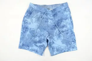Ax Light Blue Camo Brushed Print Sweat Shorts