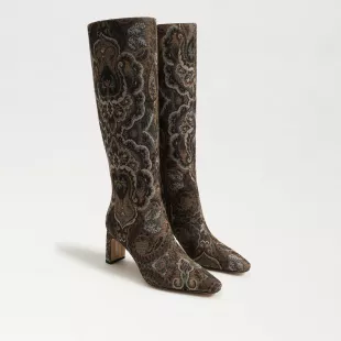 Sylvia Boots in Olive/Multi Fabric