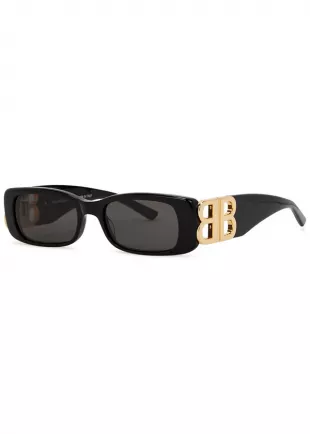 Black Rectangle Frame Sunglasses