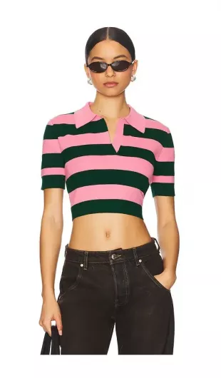 Belted Cut Out Ribbed Top