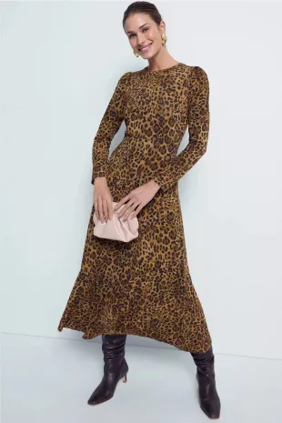 Animal Print Midi Dress