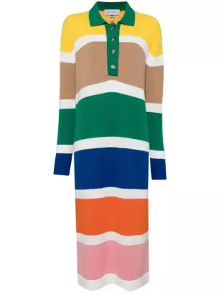 Cala De La Cruz - Lizzie Linen Cut Out Midi-dres