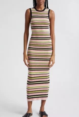 Stripe Rib Tank Dress