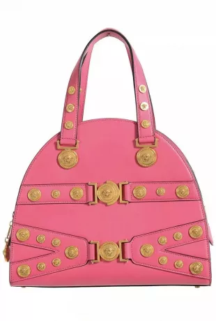 Women's Bright Pink Leather Tribute Handbag/Shoulder Bag