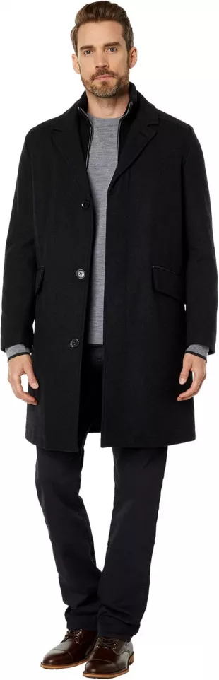 Men's Classic Wool Long Twill Coat
