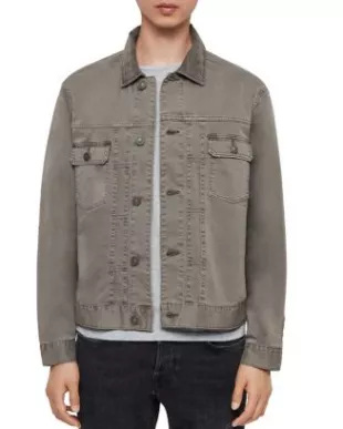 Corduroy Collar Twill Jacket