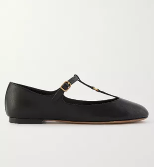 Marcie Embellished Leather Ballet Flats