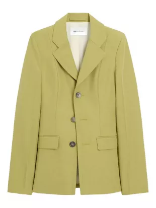 Wool Single Breasted Fitted Jacket