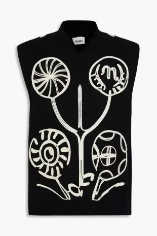 Josias Embroidered Cotton Vest