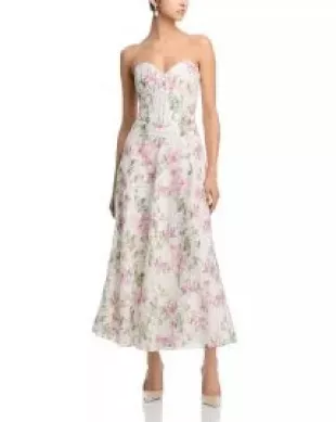 Strapless Smocked Back Dress