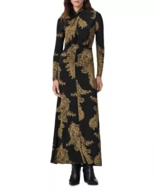 chinese dress ladies Adley Maxi Dress (Chocolate) | By CHARCOAL main image 0