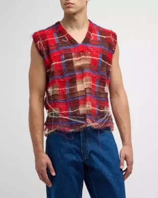 Destroyed Knit Vest