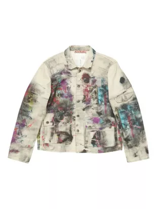 Paint-splattered Denim Jacket