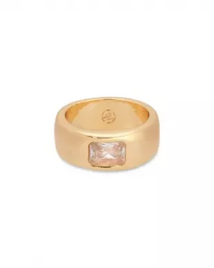 Treasure Emerald Cut Cubic Zirconia Band Ring