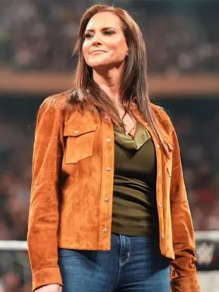 Stephanie McMahon Monday Night RAW Brown Jacket