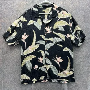 Black Green Floral Shirt