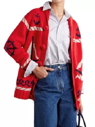 Shrinking S03 Christa Miller Red Cashmere Sweater