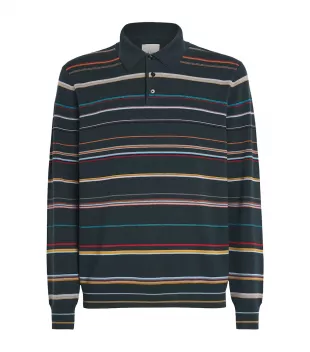 Merino Signature Stripe Polo Shirt
