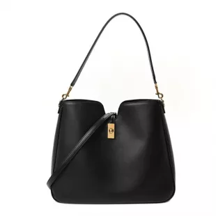 Smooth Calfskin Medium Camille 16 Soft Bag Black
