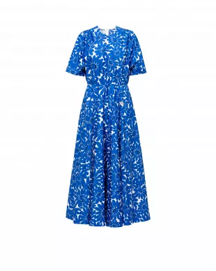 Printed Poplin Midi-dress