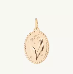 Jewelry Lily of the Valley Poem Charm