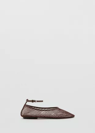 Ballet Flats with Mesh Bracelet