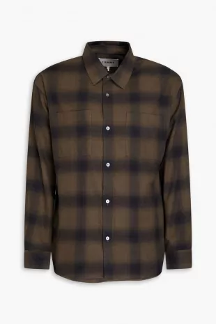 Checked Cotton Flannel Shirt