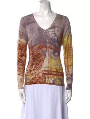 Silk Printed Sweater