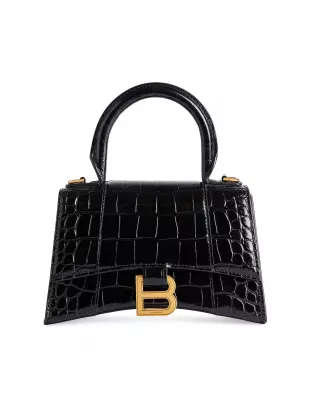 Hourglass XS Handbag Crocodile Embossed