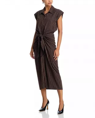 Emilia Dress in Ganache Stripe