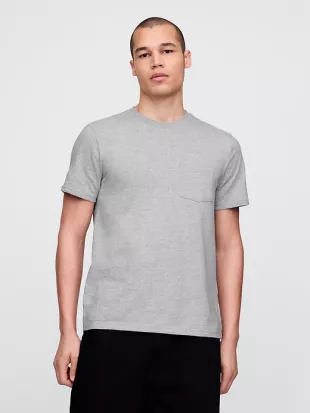 Adult Organic Cotton Pocket T Shirt