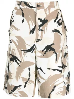 Camouflage Cargo Bermuda Shorts