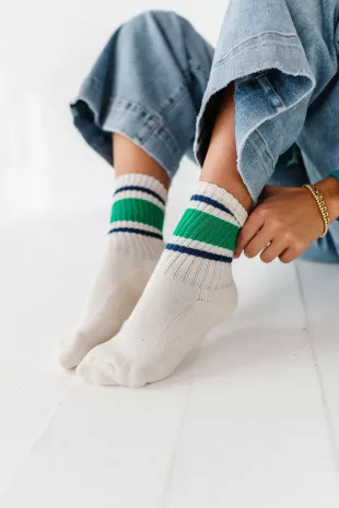Crew Socks in Green