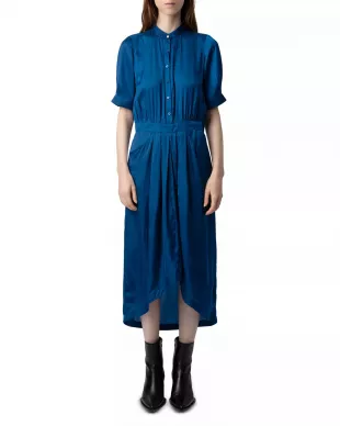Rima Satin Midi Dress